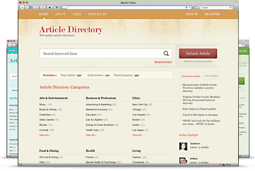 Article Directory WordPress theme