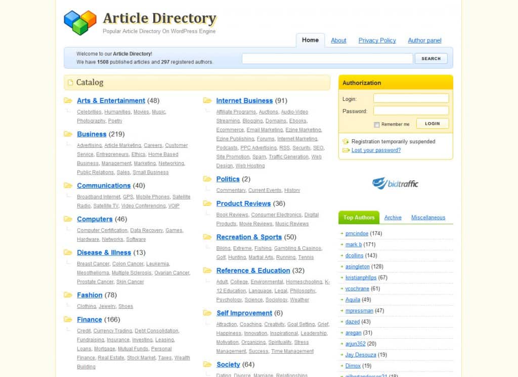 article directory wordpress plugin