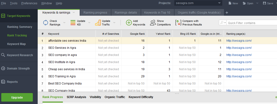 search rank tracker