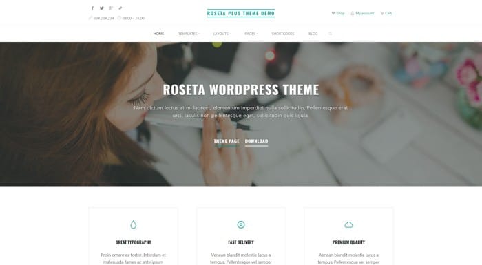 Roseta is a free WordPress theme from CryoutCreations.