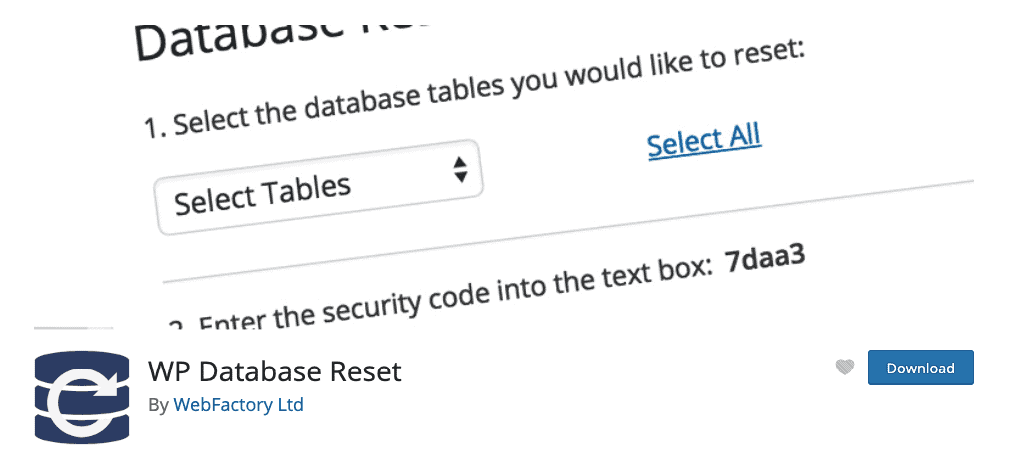 WP Database Reset