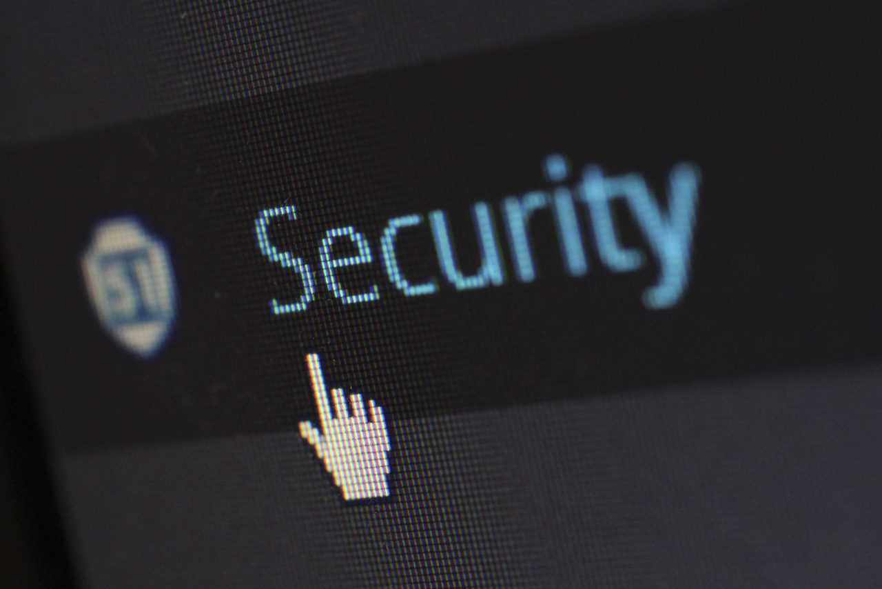 Security button in WordPress