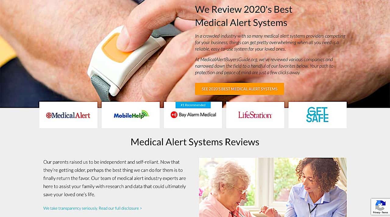 Medical Alert Buyer's Guide Site