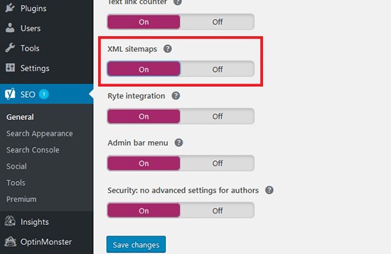 XML Sitemap Yoast SEO