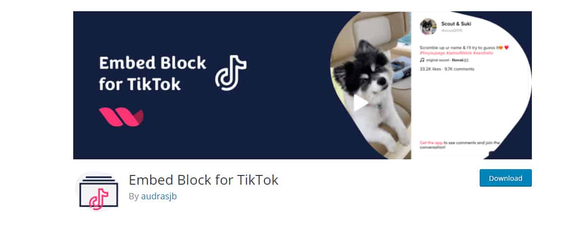 The Tik Tok embed block