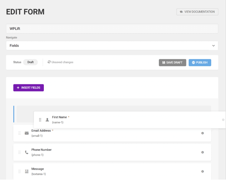 Forminator Edit Form