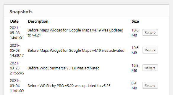 Emergency Recovery Script Snapshot Tool