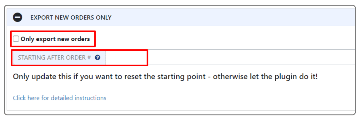 WooCommerce Export Oders export new orders only