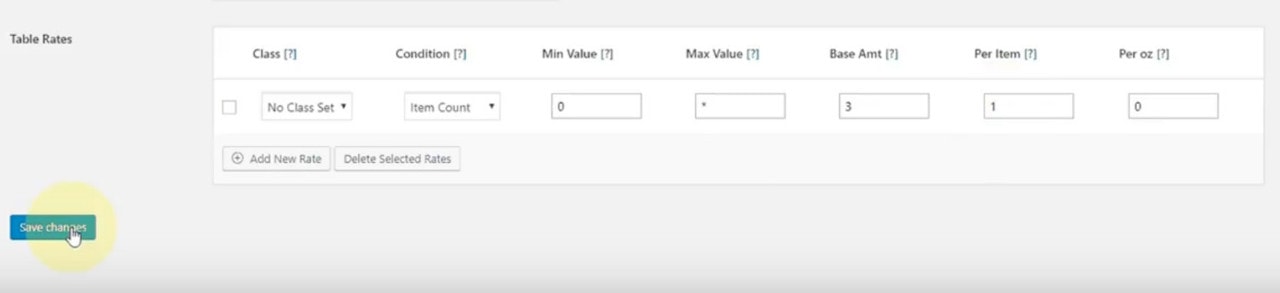 WooCommerce Table Rate Shipping