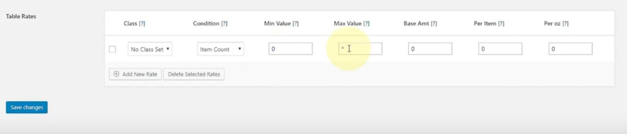 WooCommerce Table Rate Shipping