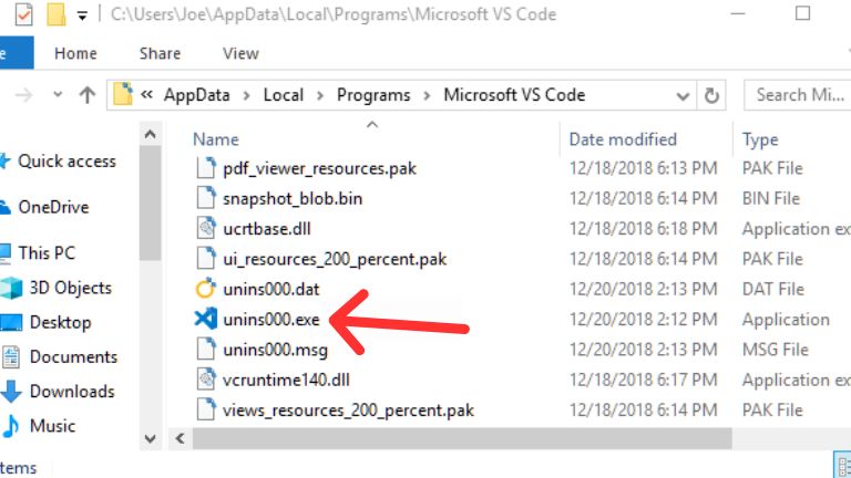 Uninstall and Reinstall VS Code