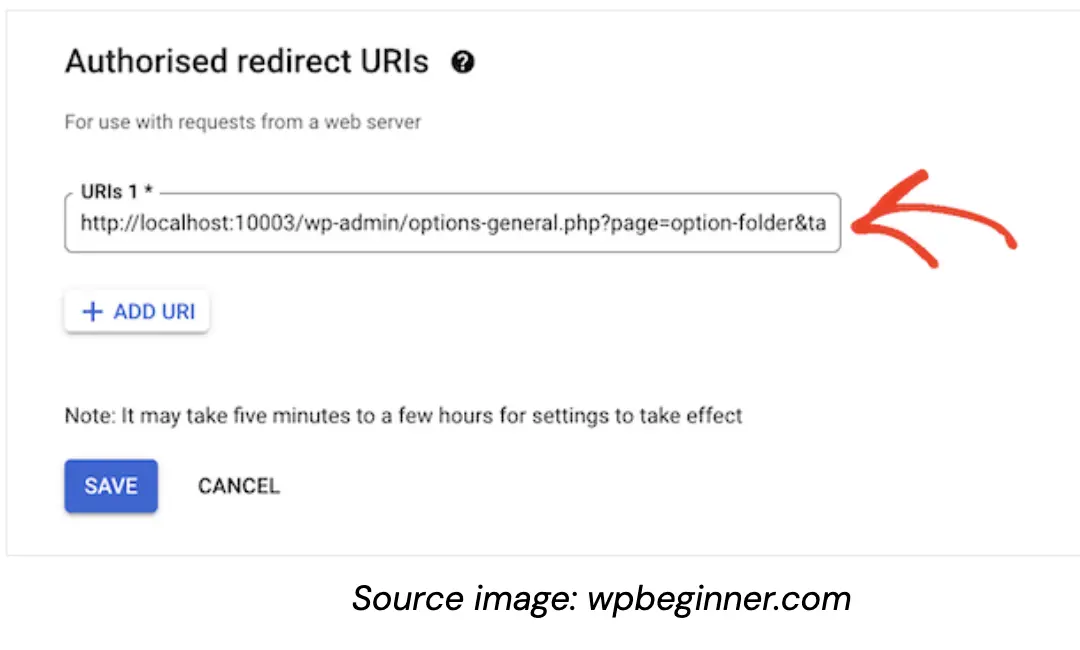 redirect URIs